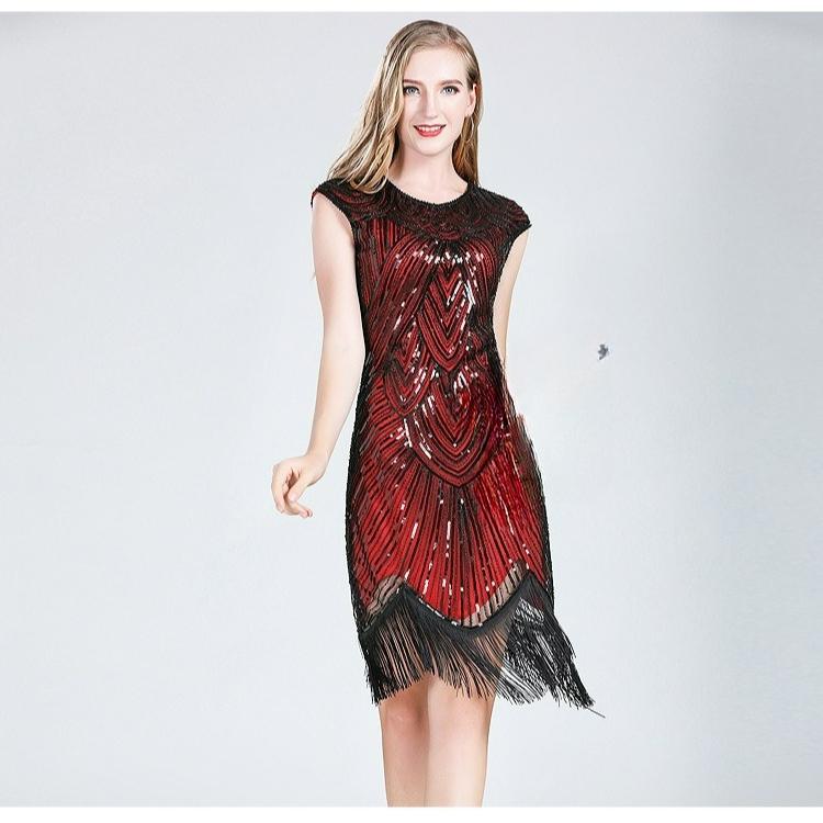 

Ретро юбка с пайетками и кисточками, тостовое платье с кисточками, платье с кисточками, вечеринка, танцы, танцевальная вечеринка, танцевальная юбка, праздничный подарок XS красный