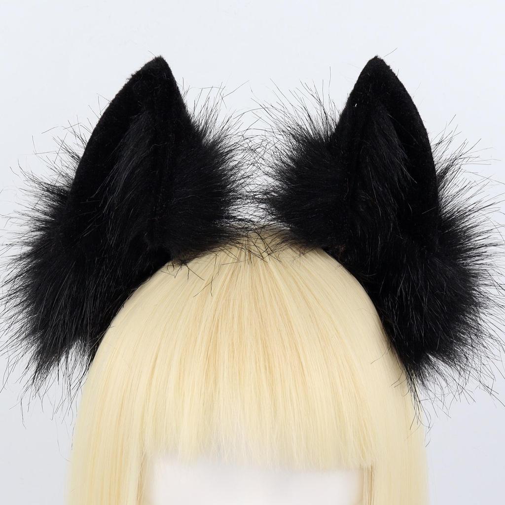 Japanese Lolita Headdress: Handmade Plush Cat & Fox Ears Headband