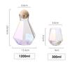 Nordic Colorful Glass Water Kettle with Natural Wood Ball Lid Clear Cold Water Jug Juice Beverage Pitcher Home Drinkware