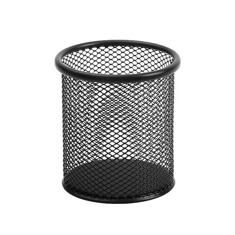 Student Desk Iron Pen Holder: Creative, Wear-Resistant, Large Capacity Eyebrow Pencil Storage.