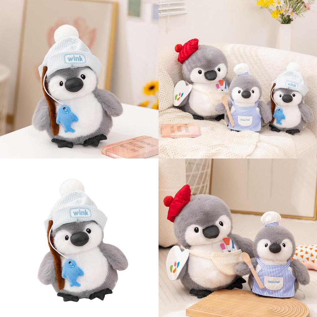 Cartoon Penguin Plush Toy With Polyester Fiber Filling For Childrens Gift And Room Decor