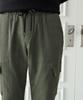 Jikeulib Brushed Fleece-Lined String Elastic Cargo Pocket Spandex Cotton Pants