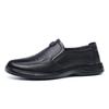 Soft Genuine Leather Shoes Mens Loafers Flat Brand Casual Father Shoes Comfortable Men Party Shoes Pure Black