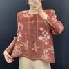 Plara Women Pleats Flower Section Jacket
