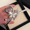 1pc/2pcs Metal Butterfly Gripper Clip for Women's New High-end Style, Shark Clip At the Back of the Head, Large Hair Clip