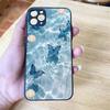 Blue Butterfly Ocean Waves Shockproof Matte Phone Case For IPhone 16 15 14 13 12 11 Pro Max X XR XS MAX Mini