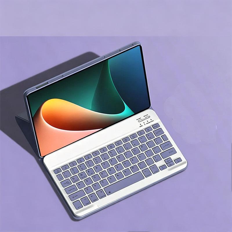 Compatible with Huawei MatePad SE 11" Tablet: Seven-Color Backlit Bluetooth Keyboard Case with Language Customization.