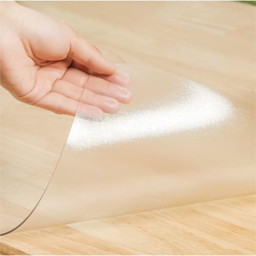 Transparent Embossed Tablecloth, 50x80cm, 1.5mm Thick PVC, for Study Desks, Mouse Pads, and Kids' Desks. Waterproof, Stain-Resistant, Durable, Heat-Re
