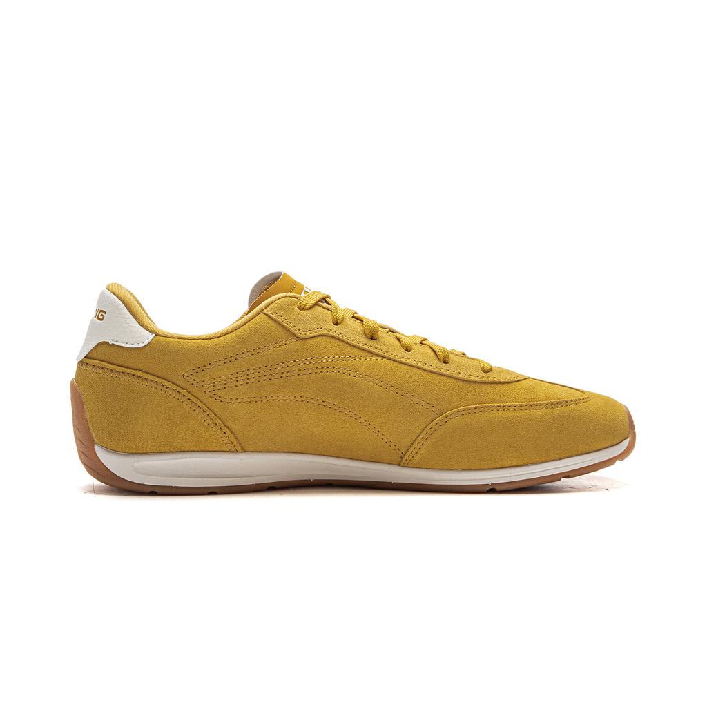 Li Ning Film TURBO Slip Resistant, Abrasion Resistant, Lightweight Low top Casual Shoes Men's Yellow White AGLV127-4