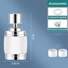 360° Swivel Faucet Water Filter Aerator 3-Mode Adjustable Tap Purifier With Medical Stone Calcium Sulfite For Kitchen Sink
