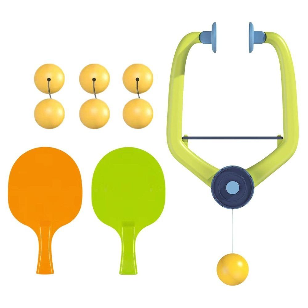 

С ракеткой и мячами, подвесной тренажер для настольного тенниса, установленный над дверью, пинг-понг для дверной рамы A