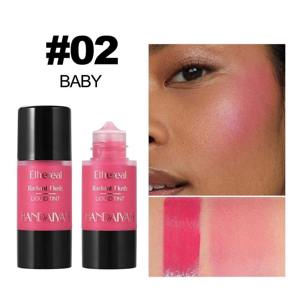 HANDAIYAN Airless Pump Liquid Blush with Fine Shimmer - 6 Long-Lasting Shades