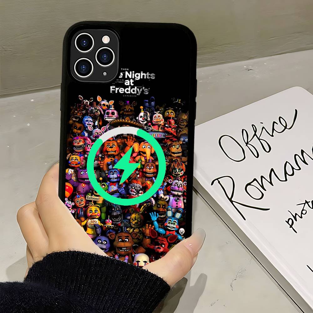Game F-Five N-Nights At F-FreddyS Magnetic Wireless Phone Case For IPhone 17 16 15 14 13 12 11 Pro Max Plus Mag Phone Cover