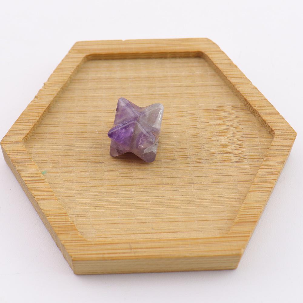 Crystal Merkaba Star Ornament - 13mm Hexagram Design