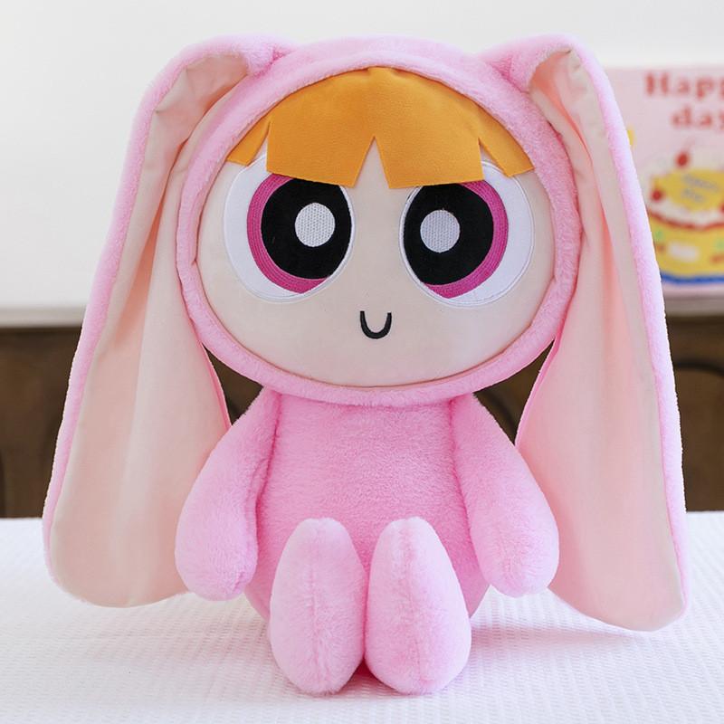 The Powerpuff Girls Season Plush Toy With Bunny Fur And Bunny Ears For Girls Gift