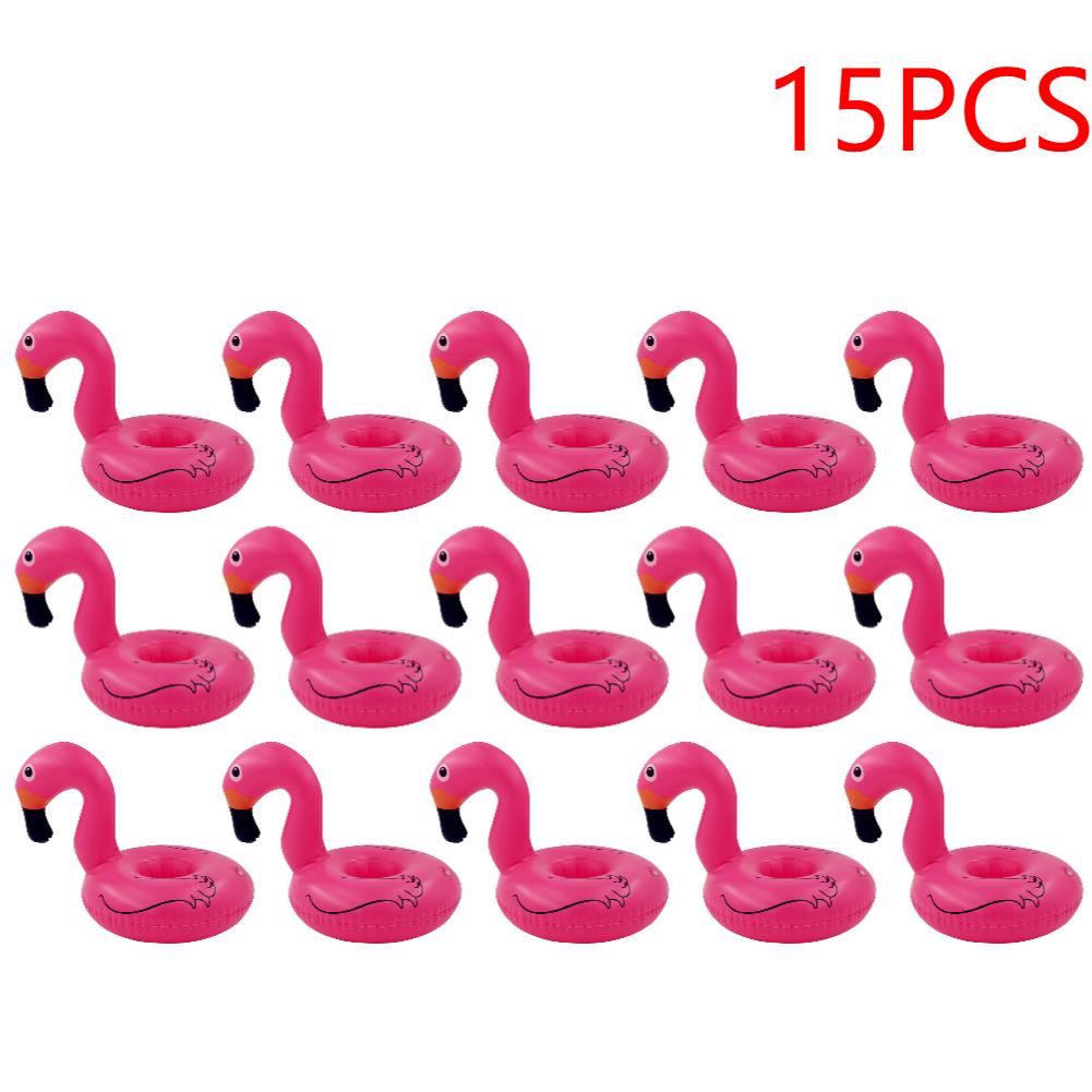 5-20PCS Swan Beverage Glass Holder PVC Cartoon Swan Cup Cushion Portable Water Inflatable Coasters for Holiday Birthday Party
