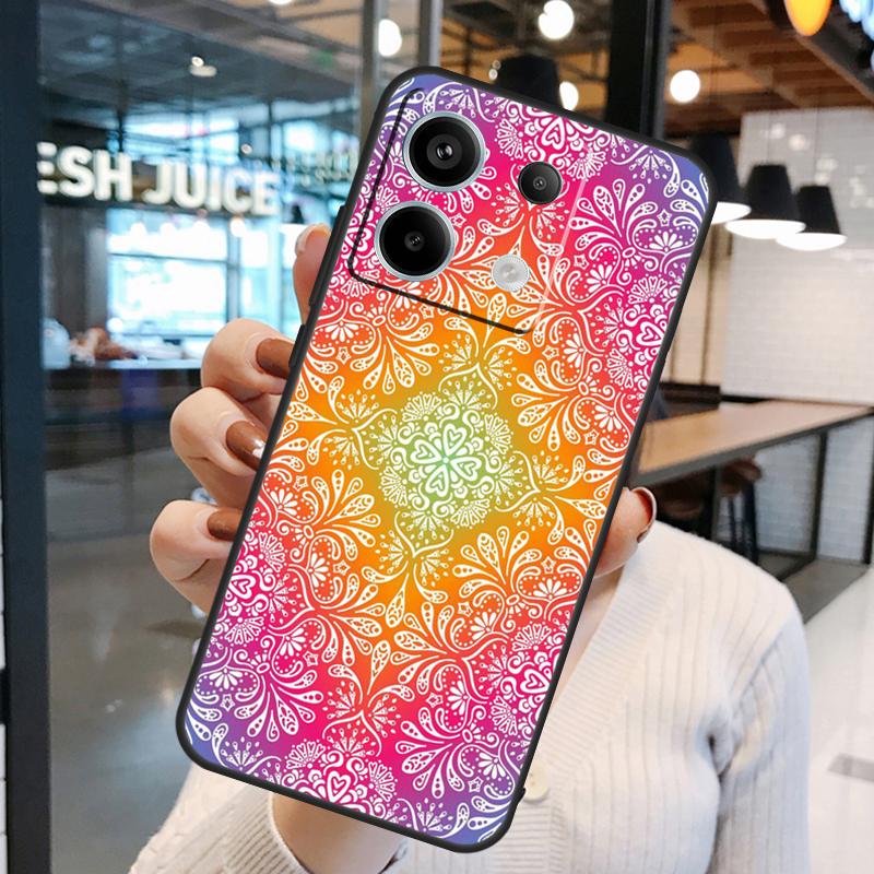 Trippy Tie Dye Floral Mandala Case For Xiaomi Redmi Note 14 Pro 10 11 12 13 15 Pro Plus Redmi 15 10C 12C 13C 14C 15C Cover