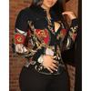 Women’s Spring Loose-Fit V-Neck Button-Up PU Leather Shirt