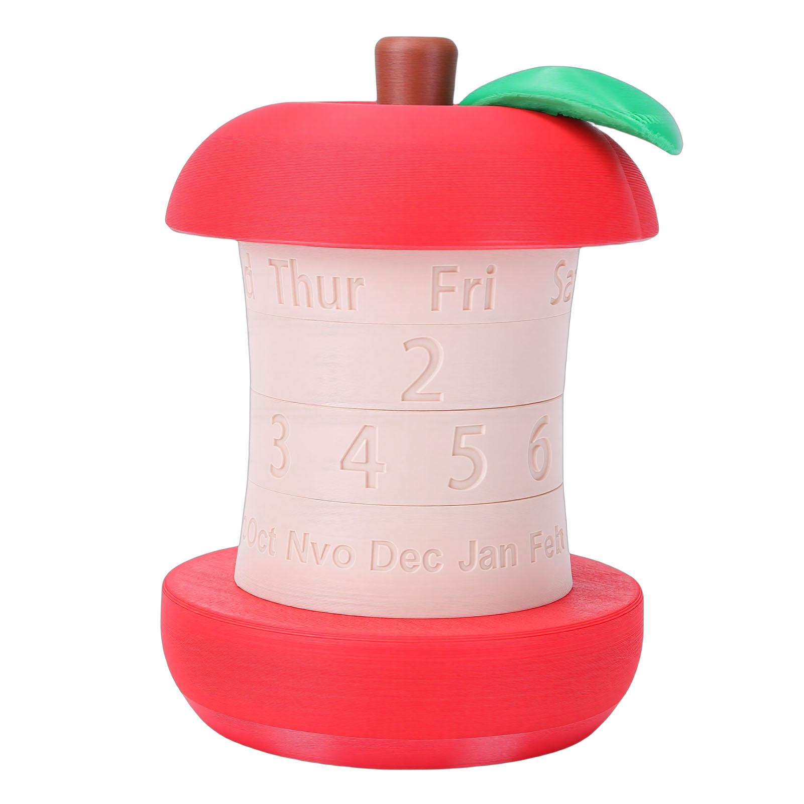 

Rotating Perpetual Calendar Cute Apple Core Shape Rotary Perpetual Calendar Desktop Ornament