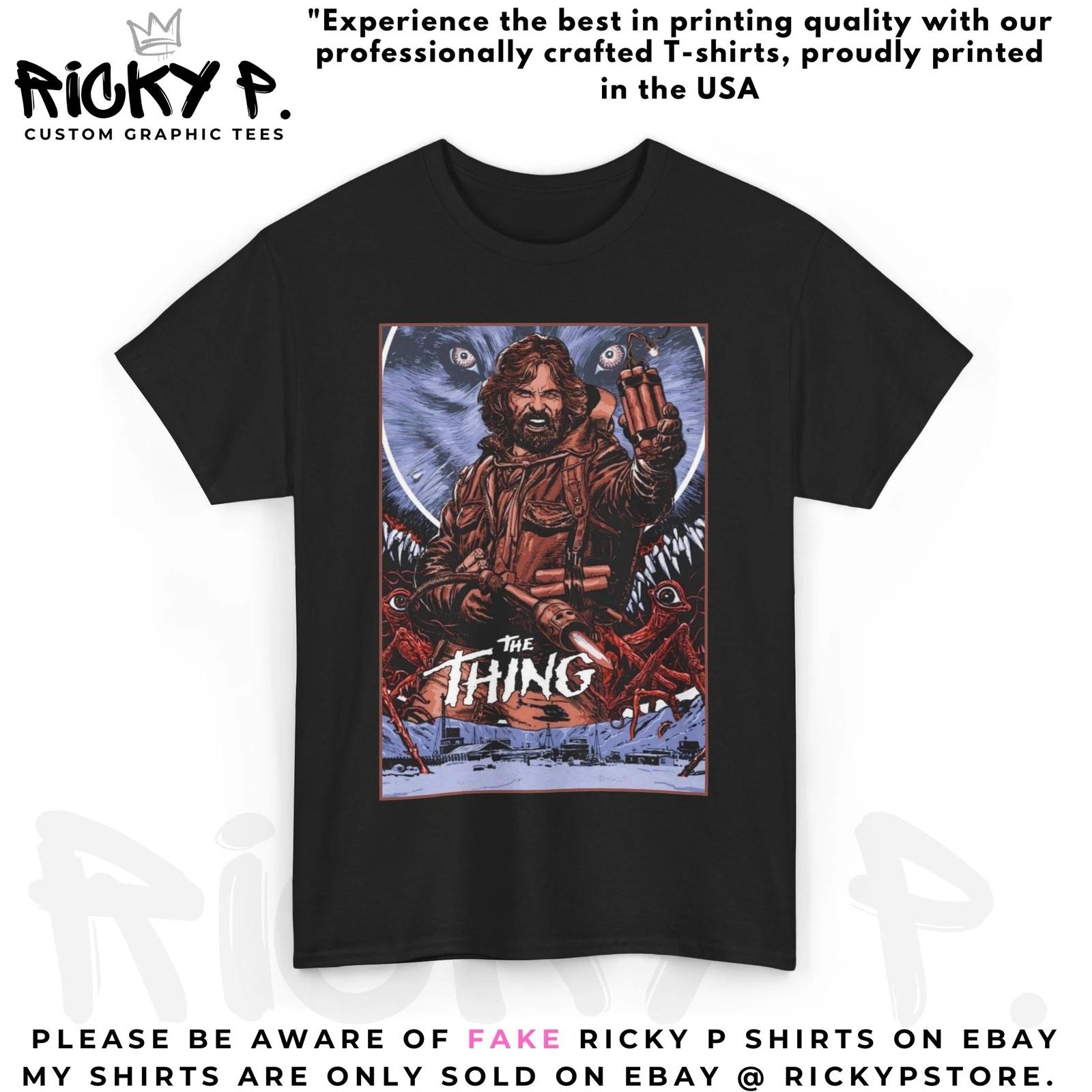 John Carpenter The Thing Movie 100% Cotton T-shirt Mens Tees Top Unisex Heavy Cotton Tee L