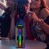 Bluetooth-Compatible Speaker Stereo Loud Speaker Colorful Lights Double Subwoofer Heavy Bass Sound for Travel Indoor and Outdoor