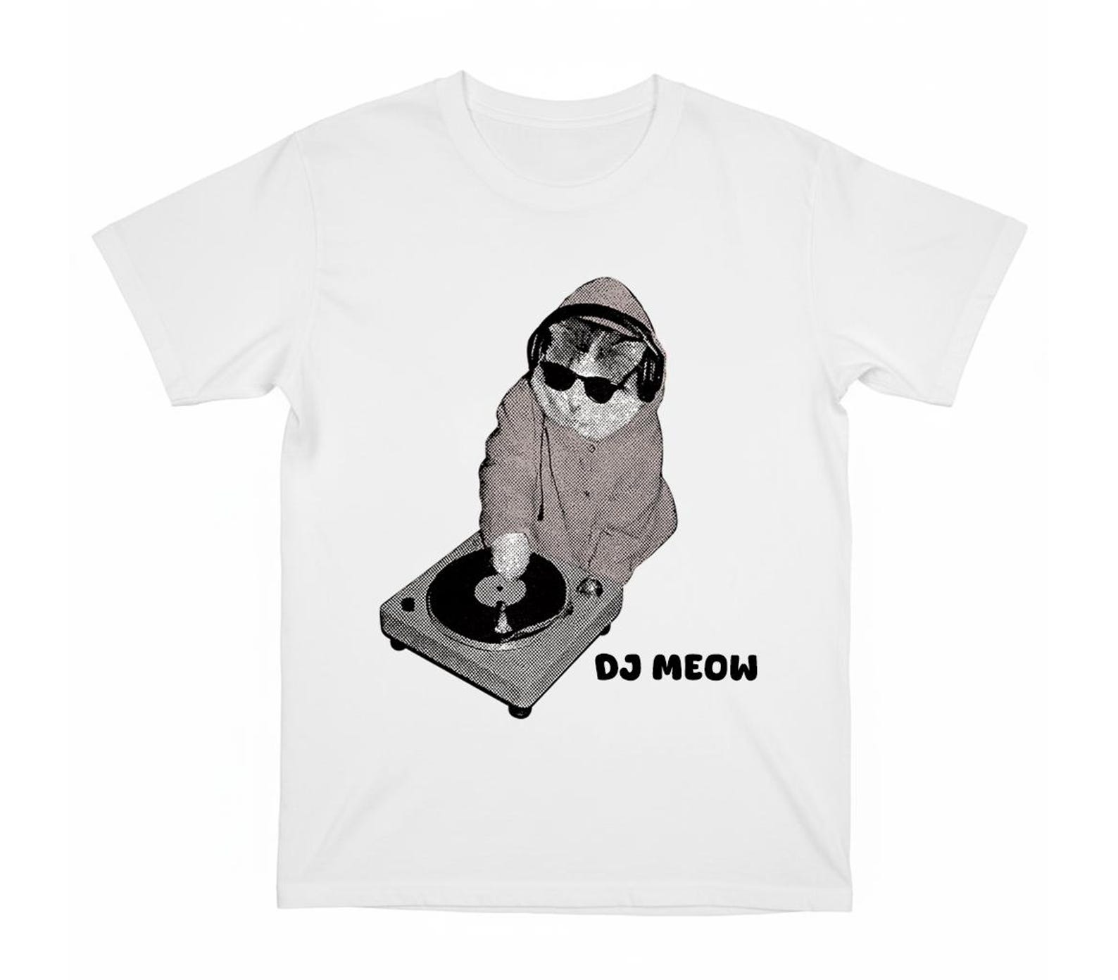 DJ Meow Funny cat shirt •Cat meme shirt •Cat lover Gift •Silly Cats Shirt •Silly Kitten Tshirt •Cute Kitten Tee •Cat Mom Dad Gift 4XL