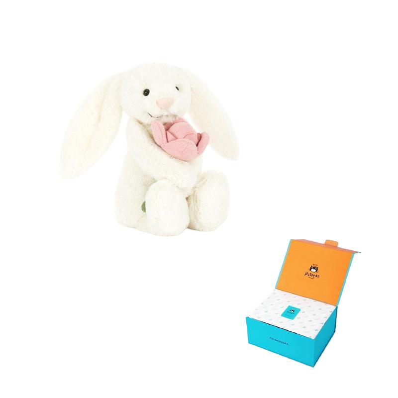Jellycat Easter Collection Peony, Bunny With Flowers Dolls Plush Doll 15cm Height In Sitting Posture