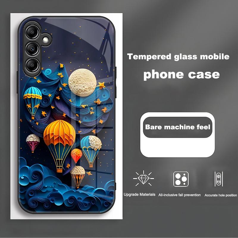 For Samsung Galaxy A56 Case SM-A566B Fashion Painted Cover Tempered Glass Case For Samsung A16 A26 A36 Galaxy A56 5G Shell Coque