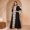 Arabic Party Bell Sleeve Digital Print Long Dress
