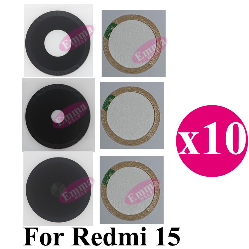 10x Rear Back Camera Glass Lens for Xiaomi Redmi Note 15 Pro Plus 5G Note 14 4G 13T 14T Pro Replacement + Adhesive Glue Sticker