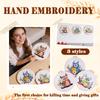 DIY 3D Embroidery Craft For Beginners: Fabric Embroidery Material Kit, 20cm Embroidery Hoop (Not A Finished 30cm Fabric),three-piece Set
