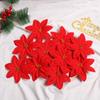 Artificial Decor Wedding Favors Xmas Gift Christmas Tree Flowers Glitter Ornament Poinsettia