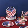 Mumufy 100 Pcs American Flag Patriotic Plates and Napkins 4th of July Party Supplies July 4th Disposable Paper Plates Napkins for Veterans Day