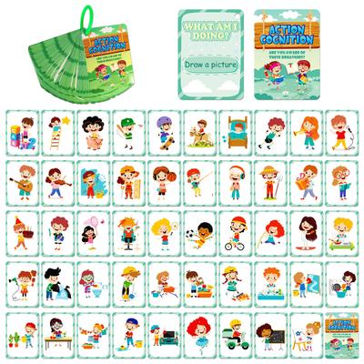 50 Behavioral Cognitive Education Cards Children'S Educational Early Education Enlightenment Cards Double-Sided Fun Educational Toy Cards