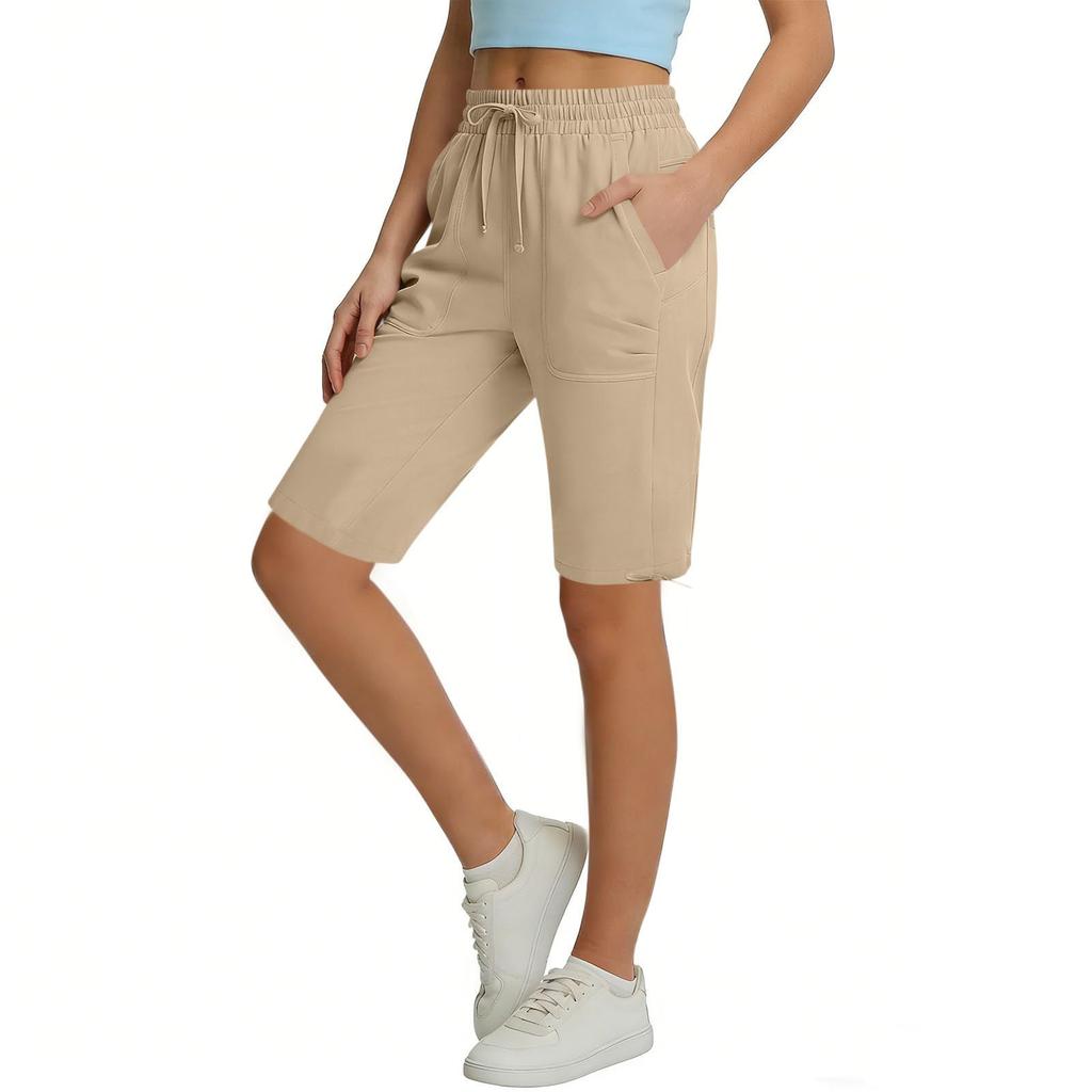 Women's Lightweight Shorts Loose Summer High Waisted Casual Shorts with Pockets