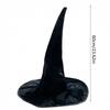 Tall Pointed Party Hat for Seasonal Costumes, Shapeable Outline and Tip with Soft Polyester Shell and Support Frame