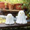 Friendly Ceramic Ghosty Statue Halloween Decoration Handmade Sculpture For Home Decoration