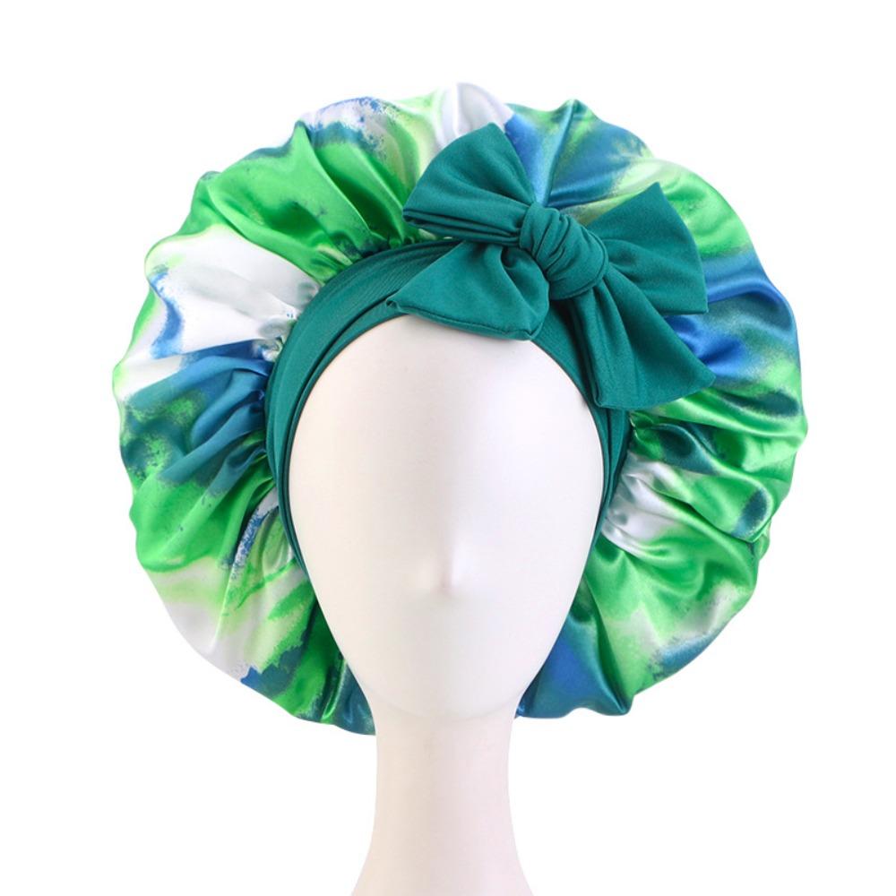 Elastic Tie Band Silk Bonnet Extra Large Hair Bonnet Luxury Sleeping Bonnet  Hair Protection