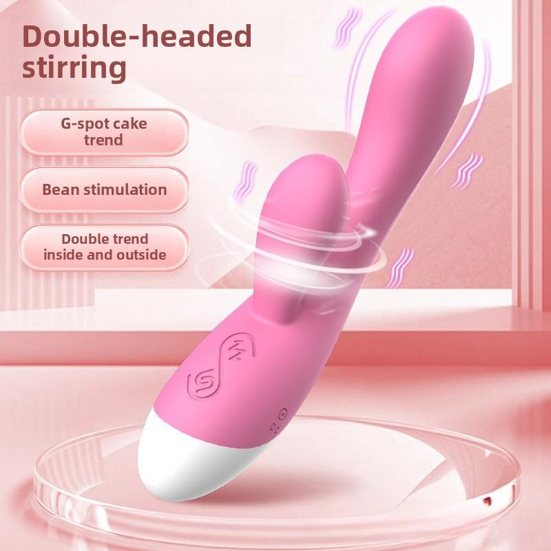 Vibratoare noi cu cap dublu Stimulator clitoridian Reîncărcabil Conversie de frecvență Vibrator G-Spot Masaj silențios Jucării pentru femei adulte