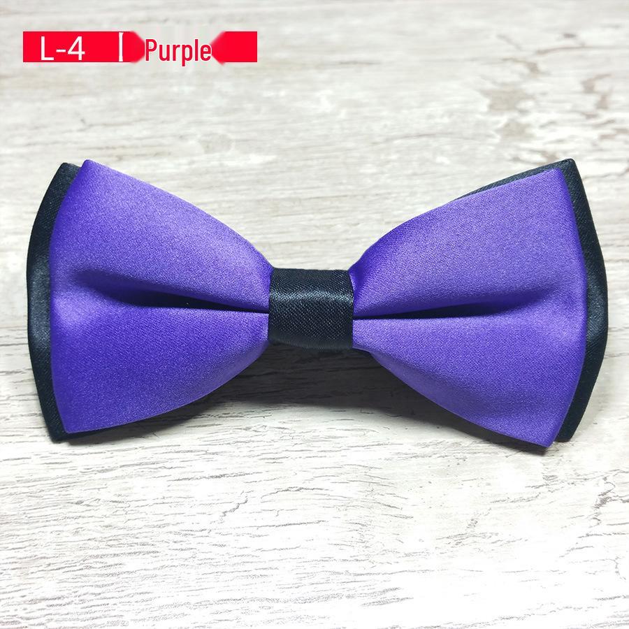 Men's Solid Two-Color Korean Style Bow Tie for Professional Wear
