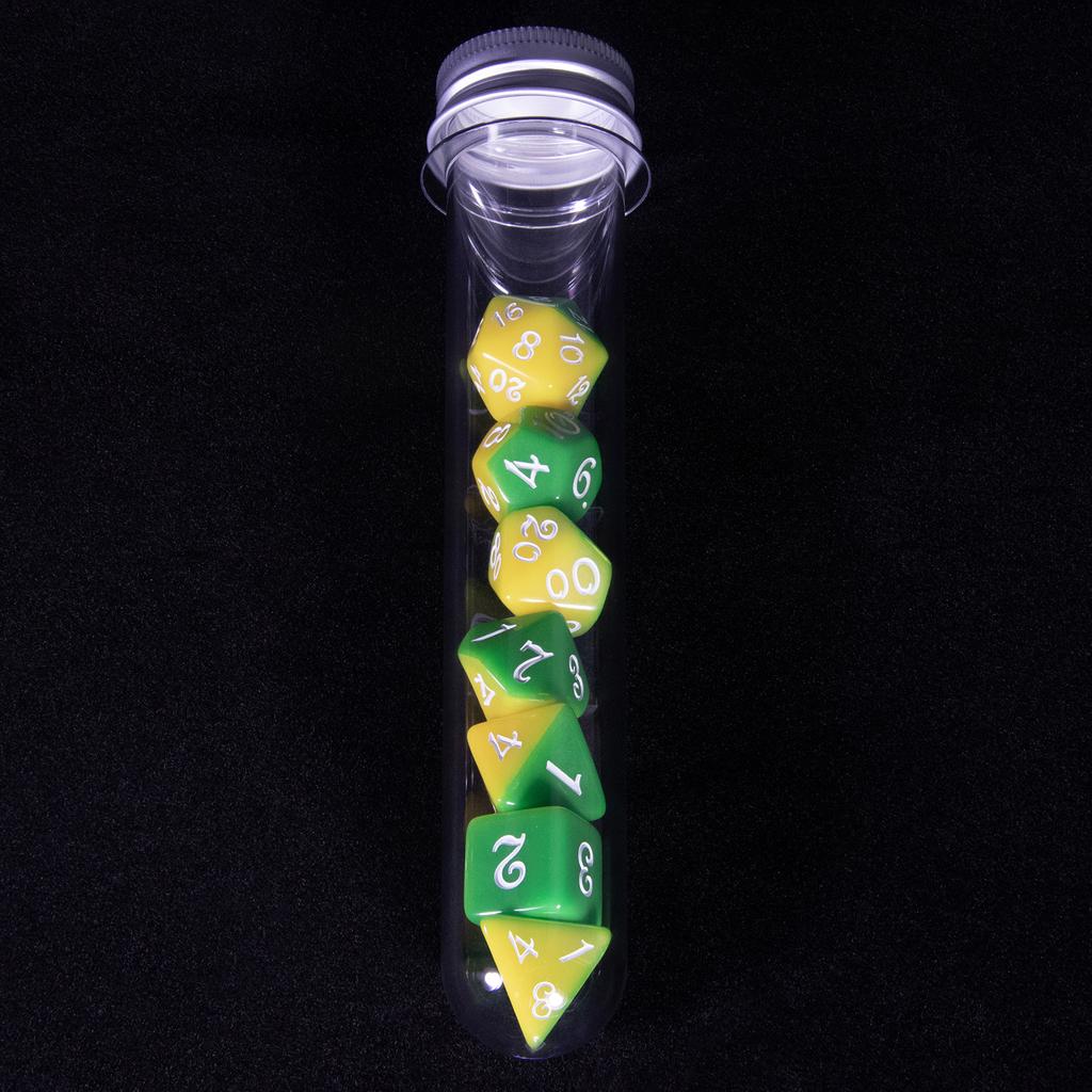 Splic Colors DND Dice 7pcs Polyhedral Game Dice with Tube for DND RPG Game Table Game