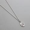 J.Lauren 08N0816 Black Angel Angel Pendant Long Silver Necklace