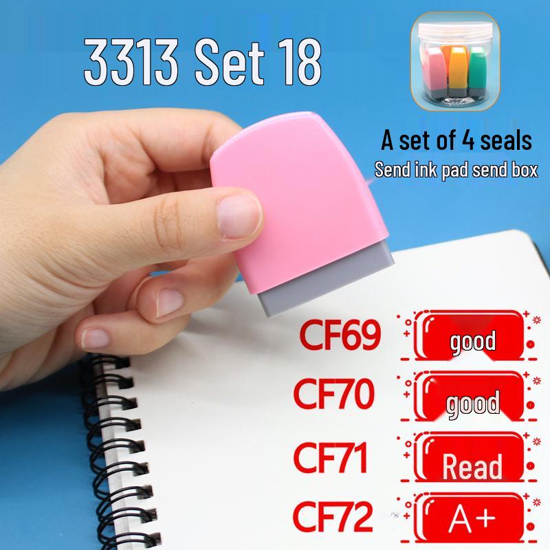 Teacher's Fun Cartoon Reward Stickers & Stamps for Homework Praise & Encouragement