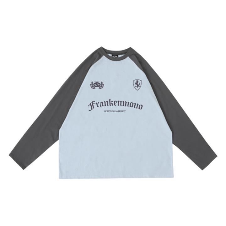 Frankenmono Force Color Block Raglan Long Sleeve T-Shirt Oatmeal/Free