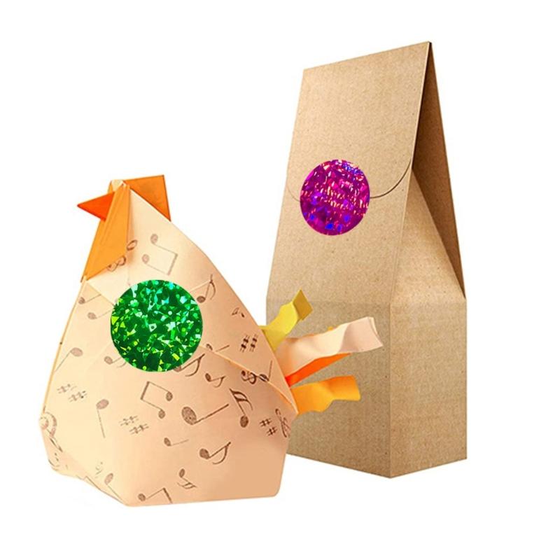 50 Pcs Round Sticker Colorful Sticker Scrapbook Sticker Reward Sticker Glittering Sticker Decorative Label Sticker