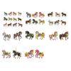 Christmas Horse Ornaments 2D Acrylic Hanging Pendant Car Mirror Charm for Home Decor Keychain And Bag Accessory