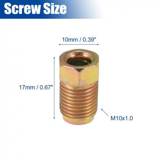 TWENTY M10x1.0 Threads Car Brake Line Fittings for 3/16" Steel Brake Line Tubing
