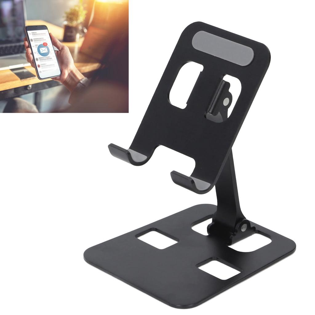 Desk Phone Stand Aluminum Alloy Adjustable Angle Antislip Silicone Phone Holder Stand for Tablet Pho