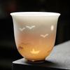 High-end Dehua White Porcelain Linglong Personal Special Master Cup Kung Fu Small Teacup Tea Set