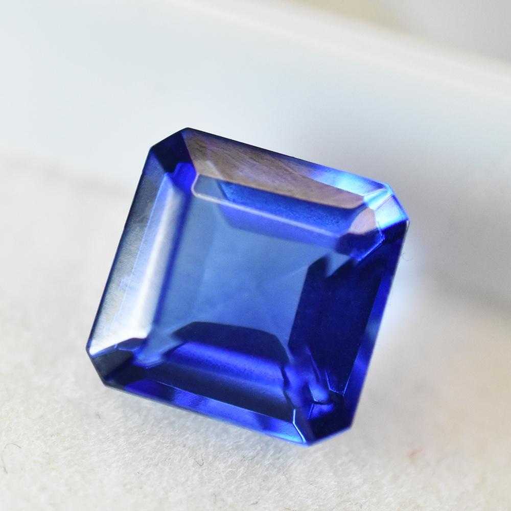 7 Ct Square Cut   Blue NATURAL Tanzanite Loose Gemstone For Collection